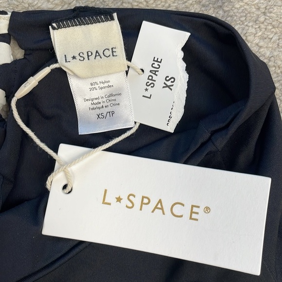 NWT L Space Black Cream Solstice Classic Bikini Bottom Sz XS - Picture 8 of 13